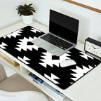 Southwestern  Black and White Desk Mat Gallery Image 2