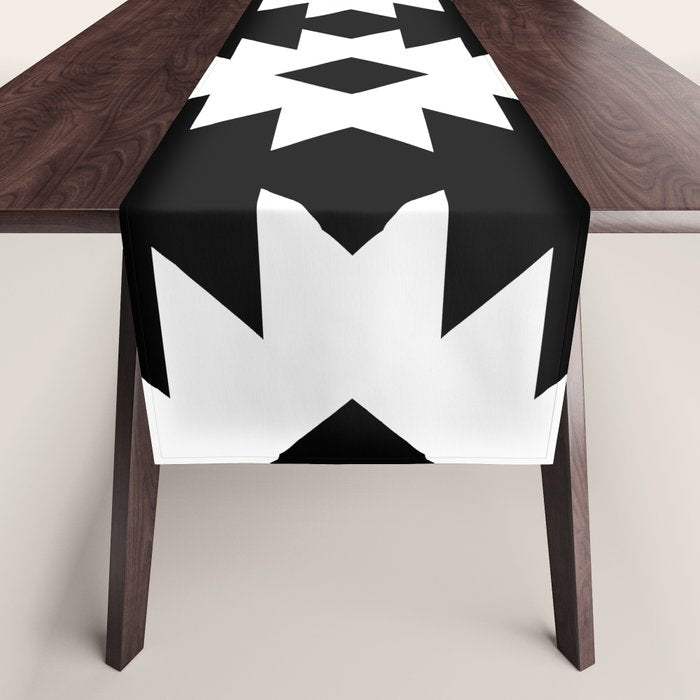 Southwestern  Black and White Table Runner Gallery Image 1