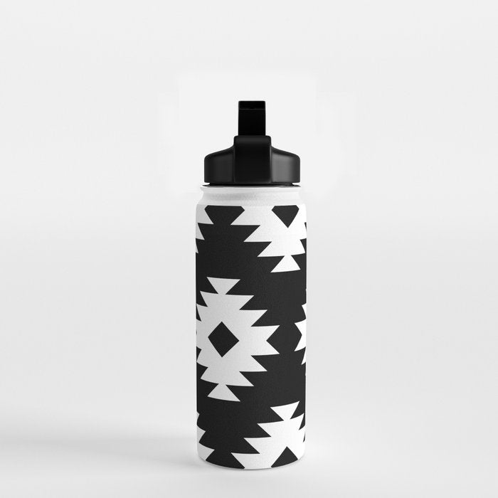 Southwestern  Black and White Water Bottle Gallery Image 2