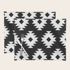 Southwestern  Black and White Placemat Gallery Image 1
