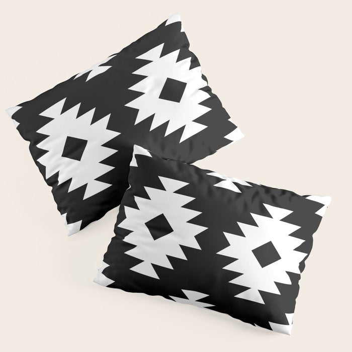 Southwestern  Black and White Pillow Sham Gallery Image 3