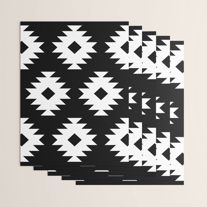 Southwestern  Black and White Wrapping Paper Gallery Image 3