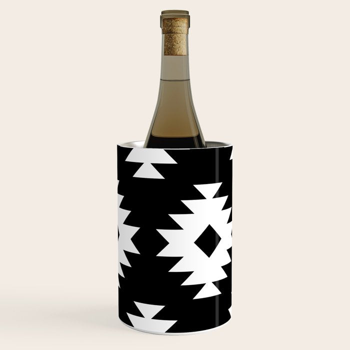 Southwestern  Black and White Wine Chiller Gallery Image 2