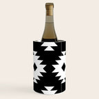 Southwestern  Black and White Wine Chiller Gallery Image 1