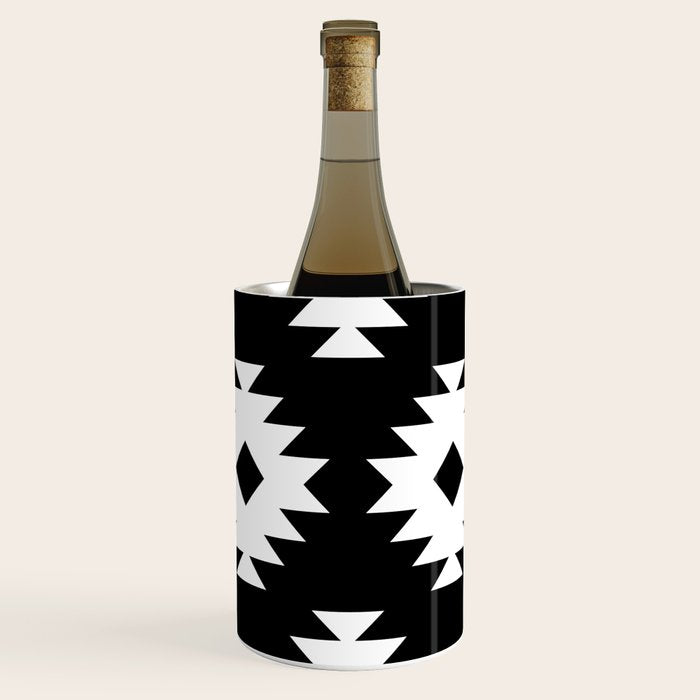 Southwestern  Black and White Wine Chiller Gallery Image 1