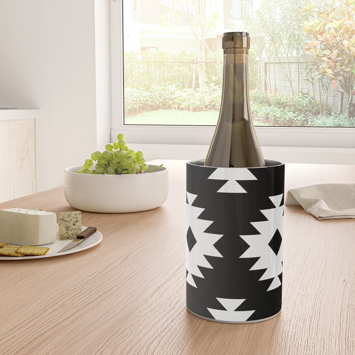 Southwestern  Black and White Wine Chiller Gallery Image 4