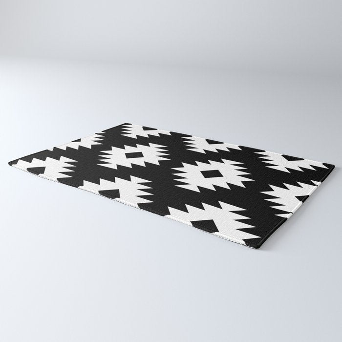 Southwestern  Black and White Rug Gallery Image 3
