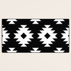 Southwestern  Black and White Desk Mat Gallery Image 3