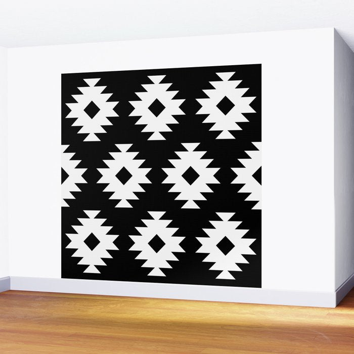 Southwestern  Black and White Wall Mural Gallery Image 2