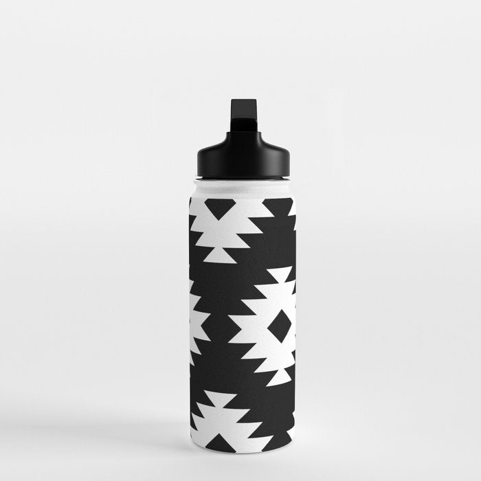 Southwestern  Black and White Water Bottle Gallery Image 3