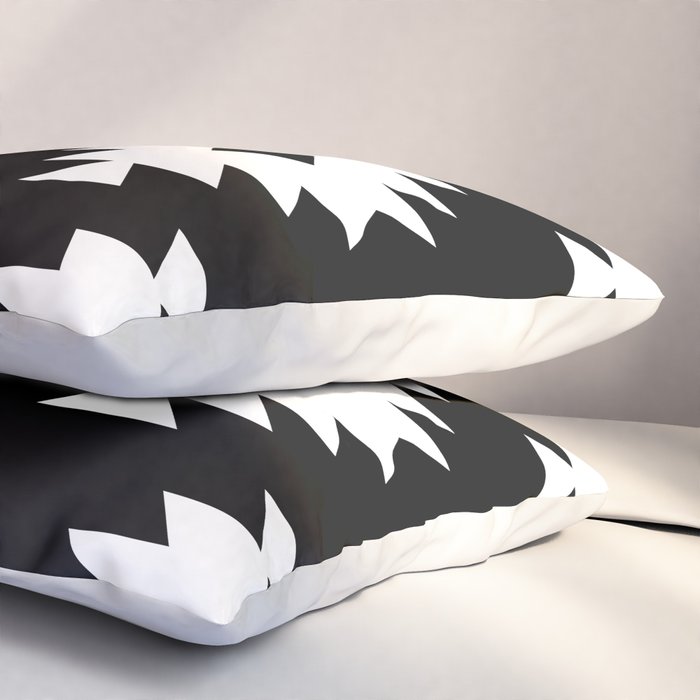 Southwestern  Black and White Pillow Sham Gallery Image 3