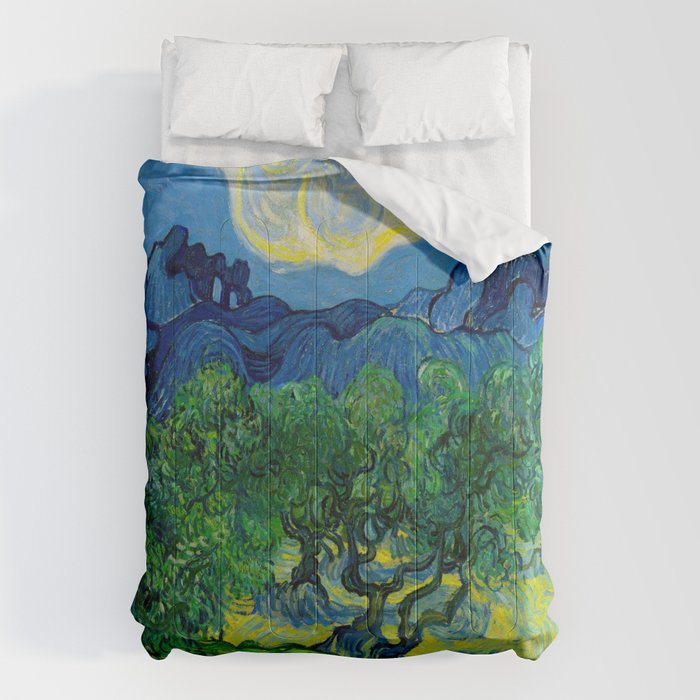 Olive Trees by Vincent Van Gogh Oil Painting Comforter Gallery Image 6