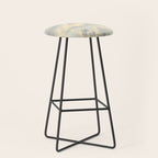 Watercolor Painting Sunrise Clouds Stool Gallery Image 1