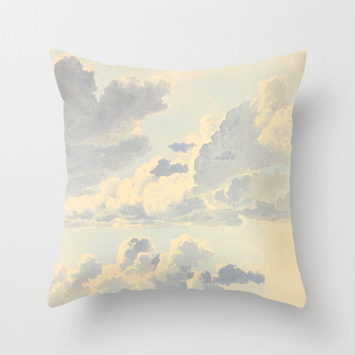 Watercolor Painting Sunrise Clouds Throw Pillow Gallery Image 6