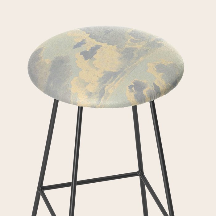 Watercolor Painting Sunrise Clouds Stool Gallery Image 2