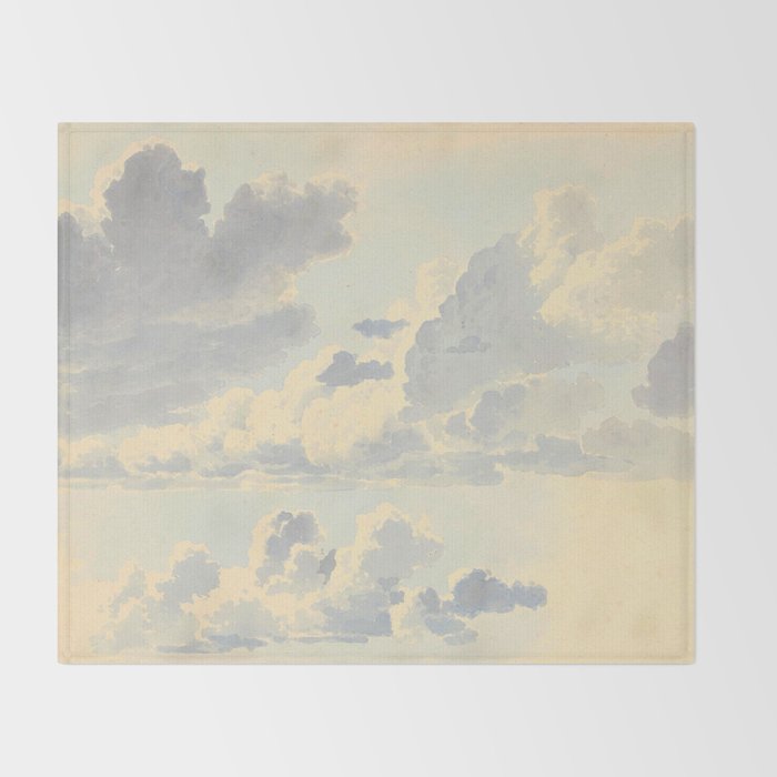 Watercolor Painting Sunrise Clouds Throw Blanket Gallery Image 2