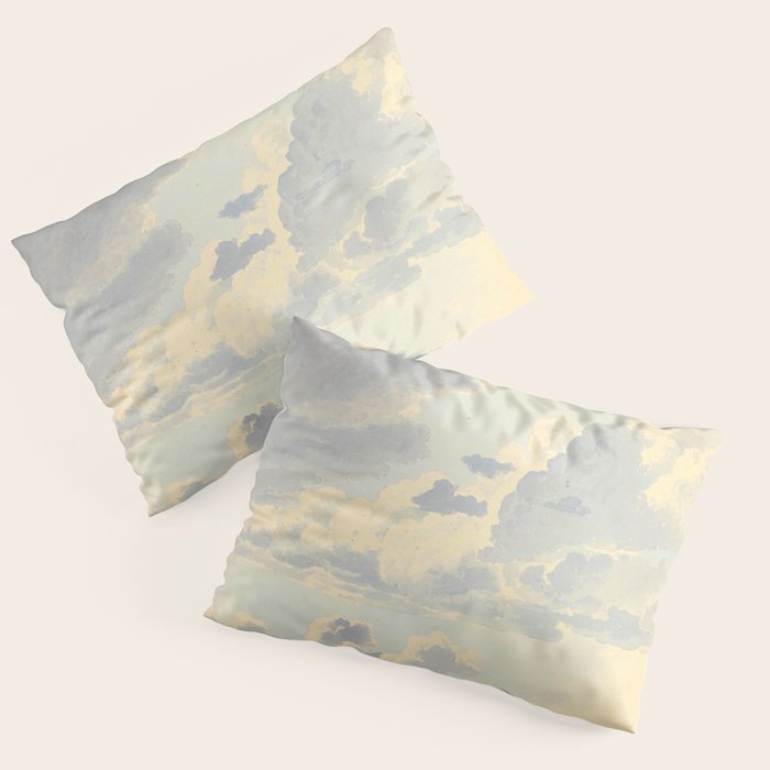 Watercolor Painting Sunrise Clouds Pillow Sham Gallery Image 1