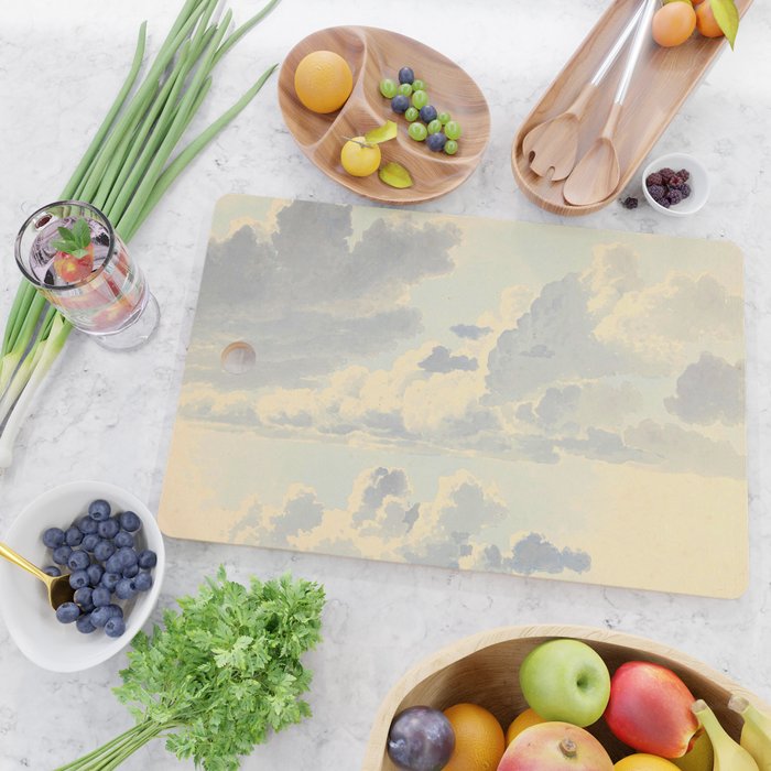 Watercolor Painting Sunrise Clouds Cutting Board Gallery Image 2