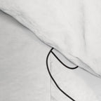 Minimal Line Art Woman with Hands on Face Comforter Gallery Image 4