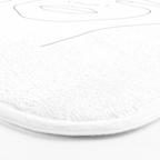 Minimal Line Art Woman with Hands on Face Bath Mat Gallery Image 3