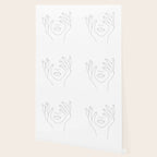 Minimal Line Art Woman with Hands on Face Wallpaper Gallery Image 2