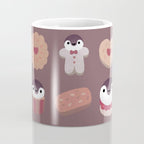 Cookie & cream & penguin - brown  pattern Coffee Mug Gallery Image 4