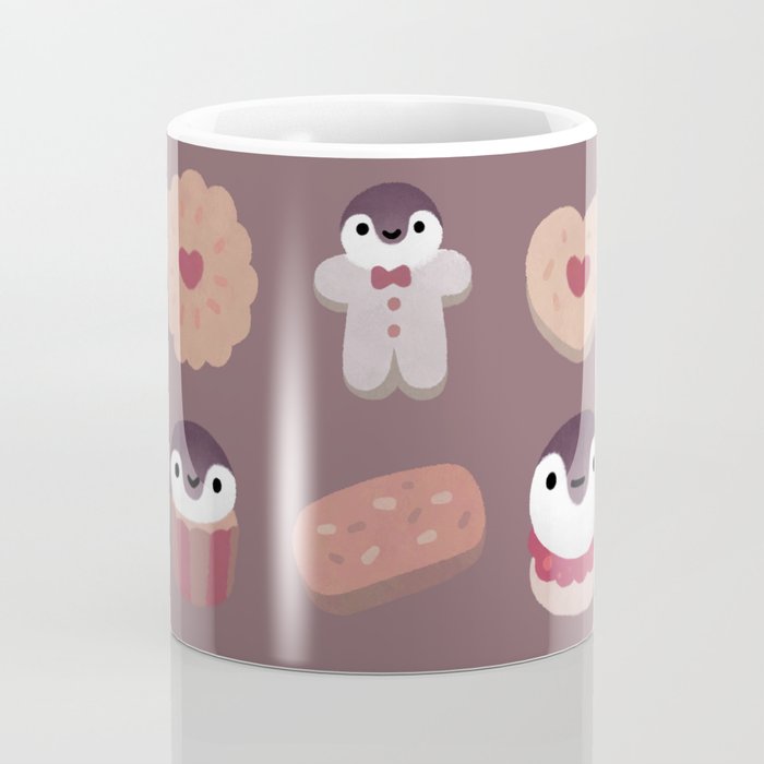 Cookie & cream & penguin - brown  pattern Coffee Mug Gallery Image 4