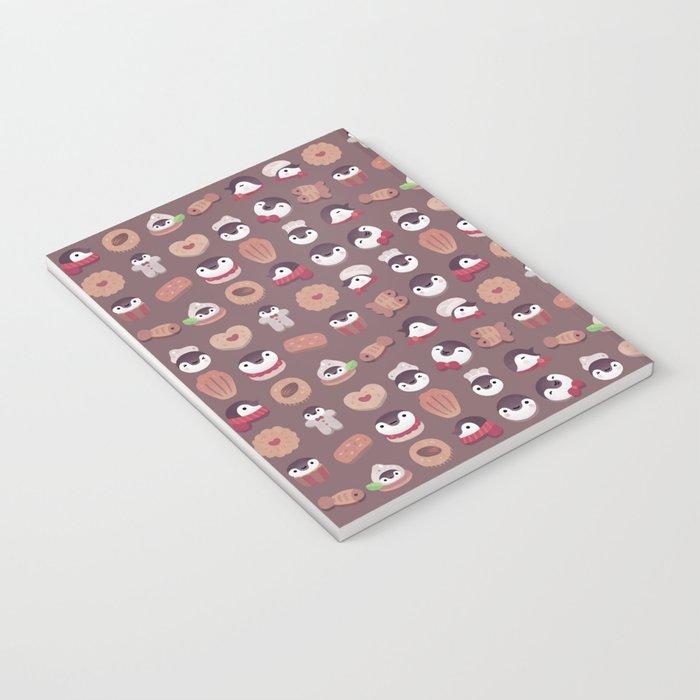 Cookie & cream & penguin - brown  pattern Notebook Gallery Image 3