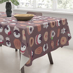 Cookie & cream & penguin - brown  pattern Tablecloth Gallery Image 3