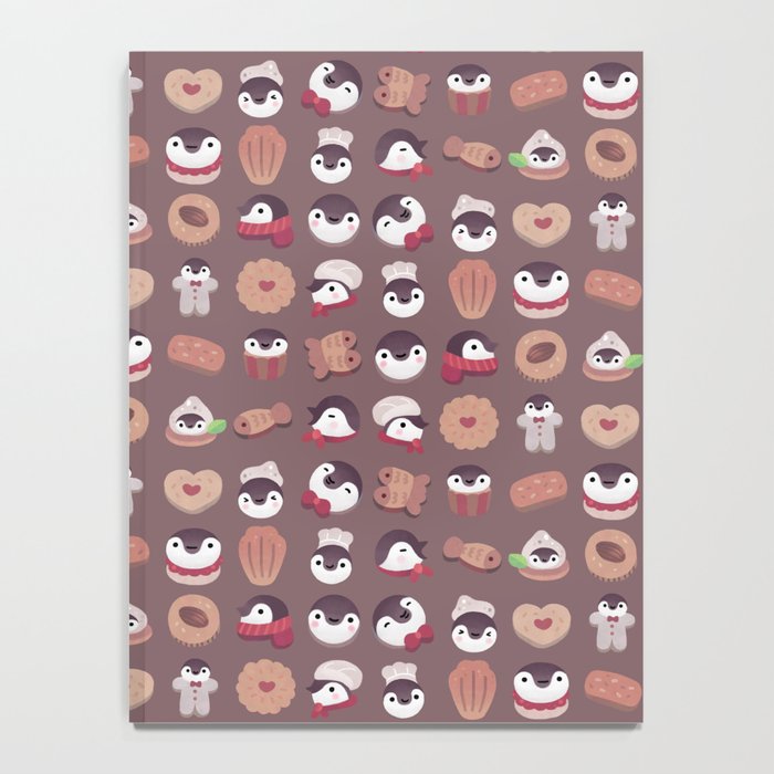 Cookie & cream & penguin - brown  pattern Notebook Gallery Image 4