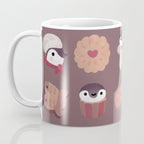 Cookie & cream & penguin - brown  pattern Coffee Mug Gallery Image 3