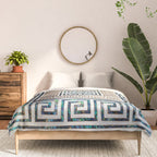 Greek Key Ornament - Greek Meander -Abalone and gold Comforter Gallery Image 3