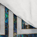 Greek Key Ornament - Greek Meander -Abalone and gold Comforter Gallery Image 4