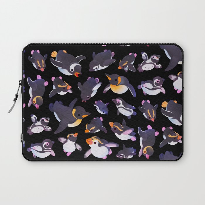 Penguin day - Name /dark Laptop Sleeve Gallery Image 1