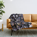 Penguin day - Name /dark Throw Blanket Gallery Image 1