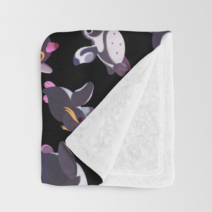 Penguin day - Name /dark Throw Blanket Gallery Image 3