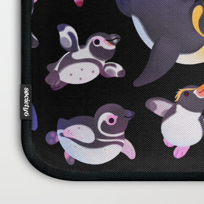 Penguin day - Name /dark Laptop Sleeve Gallery Image 3