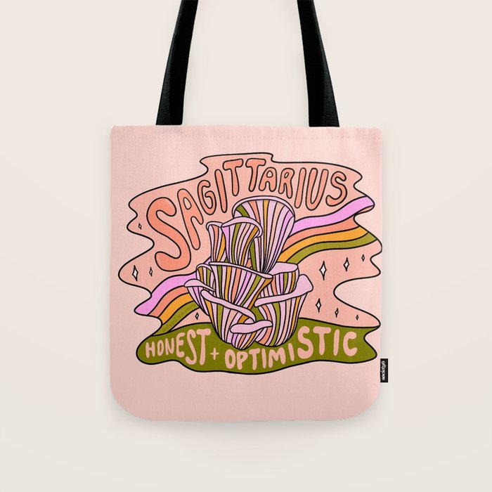 Sagittarius Mushroom Tote Bag Gallery Image 1