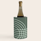 Geometric Lines in Forest Green Wine Chiller Gallery Image 3