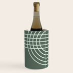 Geometric Lines in Forest Green Wine Chiller Gallery Image 2