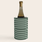 Geometric Lines in Forest Green Wine Chiller Gallery Image 1