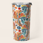Siamese Fighting Fish - Orange & Blue Travel Mug Gallery Image 2