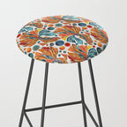 Siamese Fighting Fish - Orange & Blue Stool Gallery Image 2