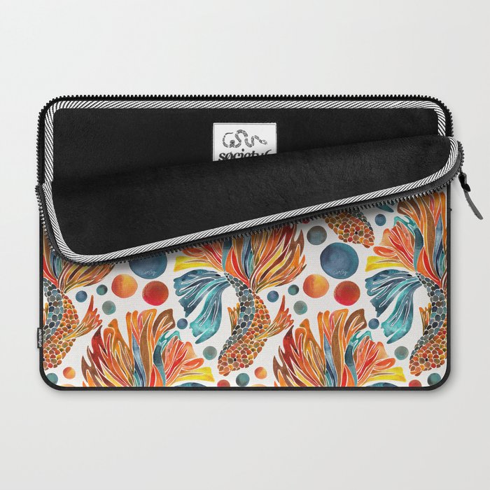 Siamese Fighting Fish - Orange & Blue Laptop Sleeve Gallery Image 2