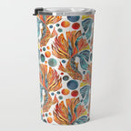 Siamese Fighting Fish - Orange & Blue Travel Mug Gallery Image 3