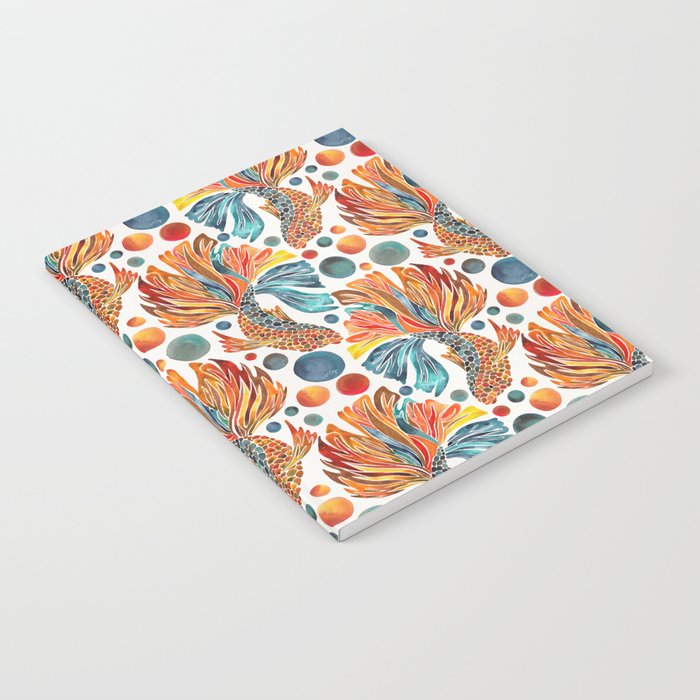 Siamese Fighting Fish - Orange & Blue Notebook Gallery Image 2