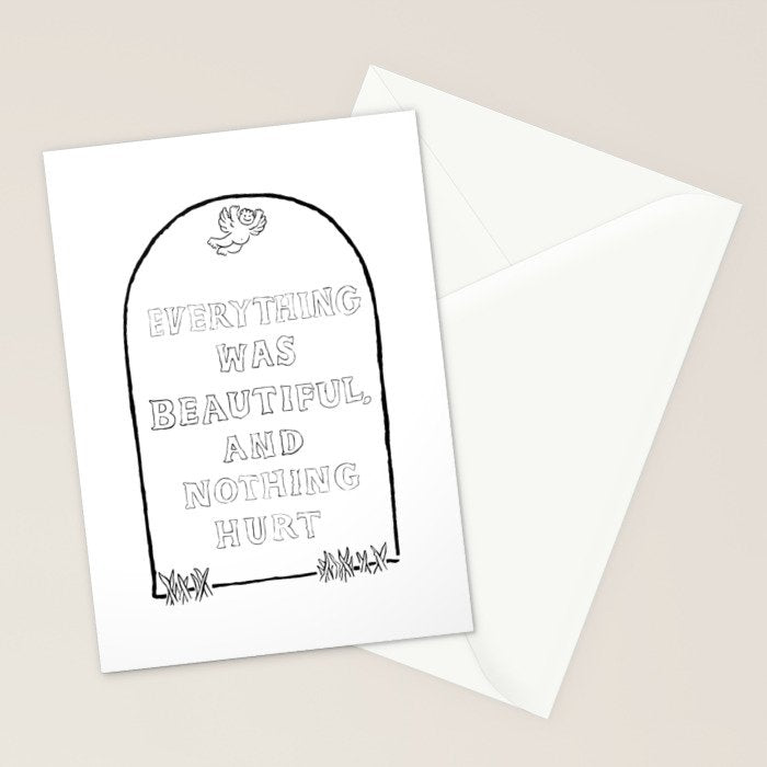 Everything Was Beautiful and Nothing Hurt Stationery Card Gallery Image 2