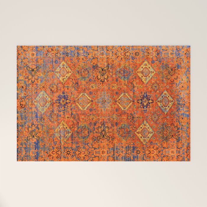 Oriental Vitange Moroccan Rug Design Welcome Mat Gallery Image 1
