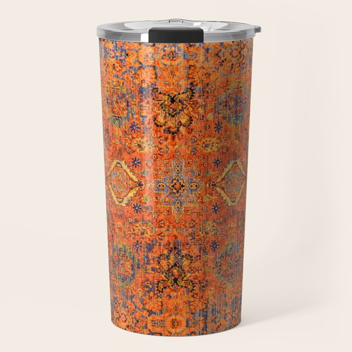 Oriental Vitange Moroccan Rug Design Travel Mug Gallery Image 1
