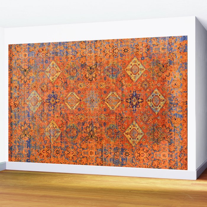 Oriental Vitange Moroccan Rug Design Wall Mural Gallery Image 2